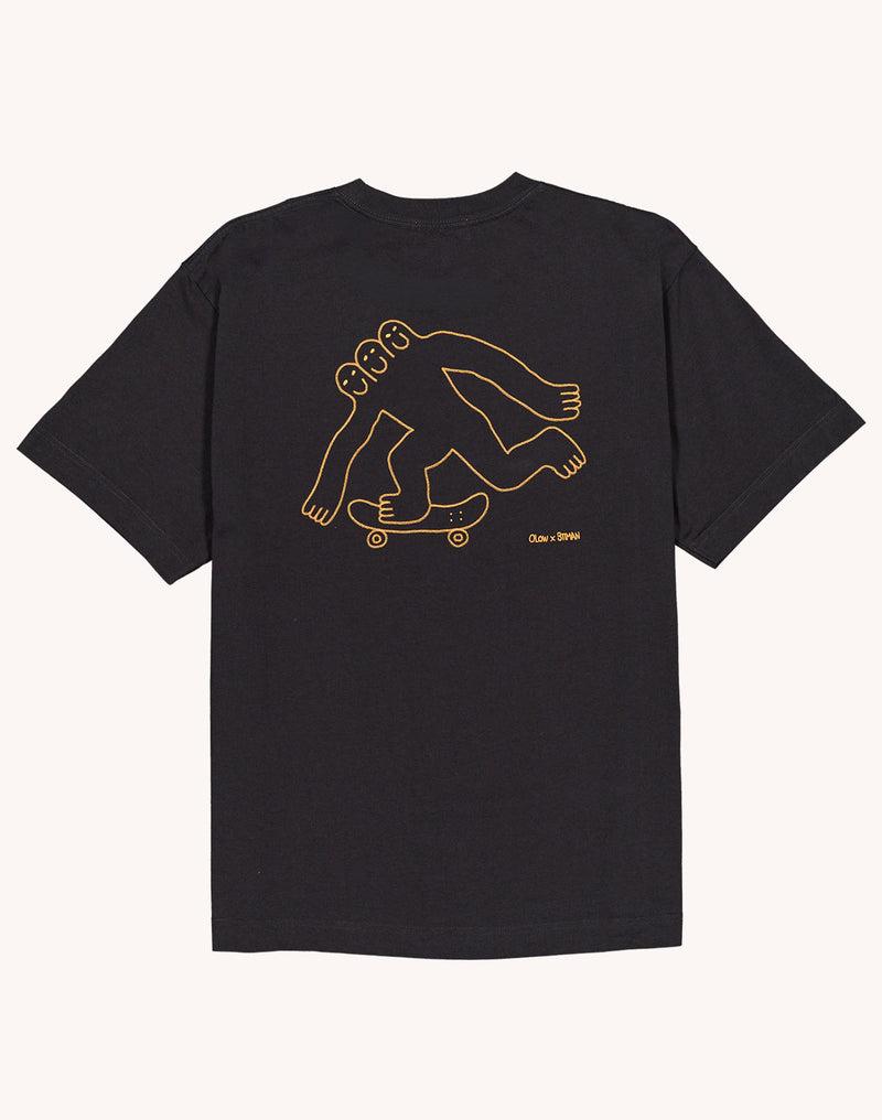 OLOW Cruising T-Shirt in Dunkelgrau – Freisteller Rückansicht